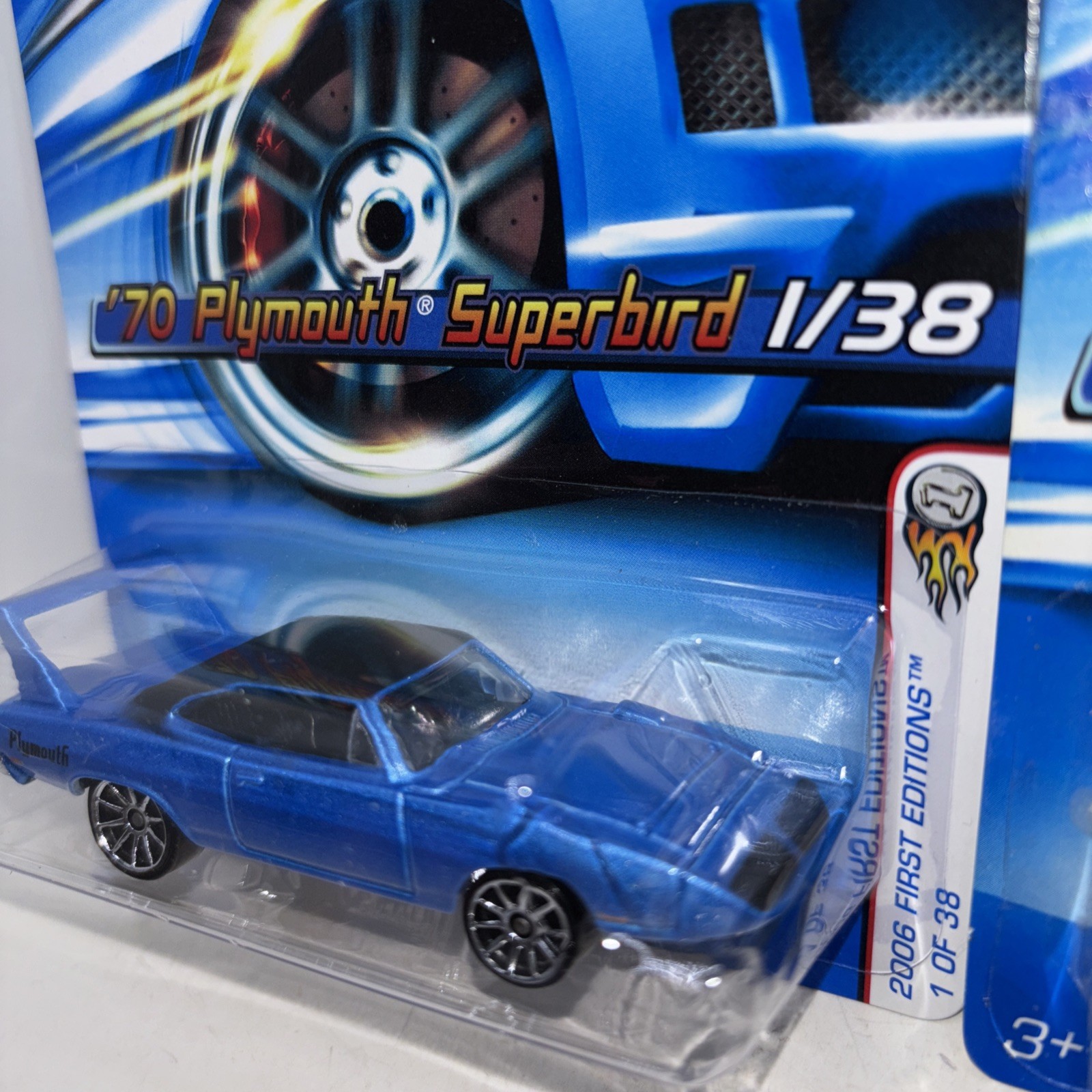 Hot Wheels 2006 First Editions ‘70 Plymouth Superbird Lot Blue And Yellow #1/38
