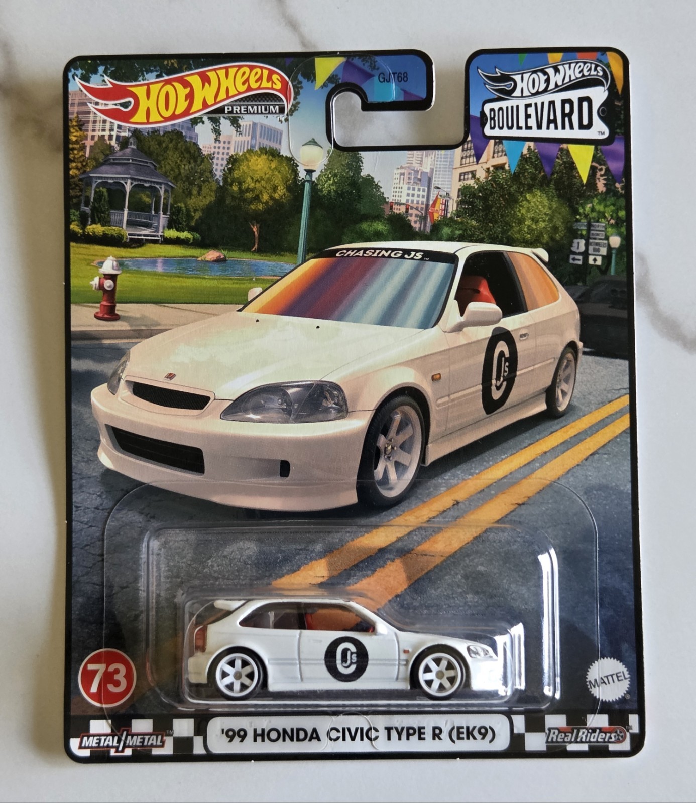 2023 Hot Wheels Premium Boulevard White 1999 Honda Civic Type R (EK9) #73