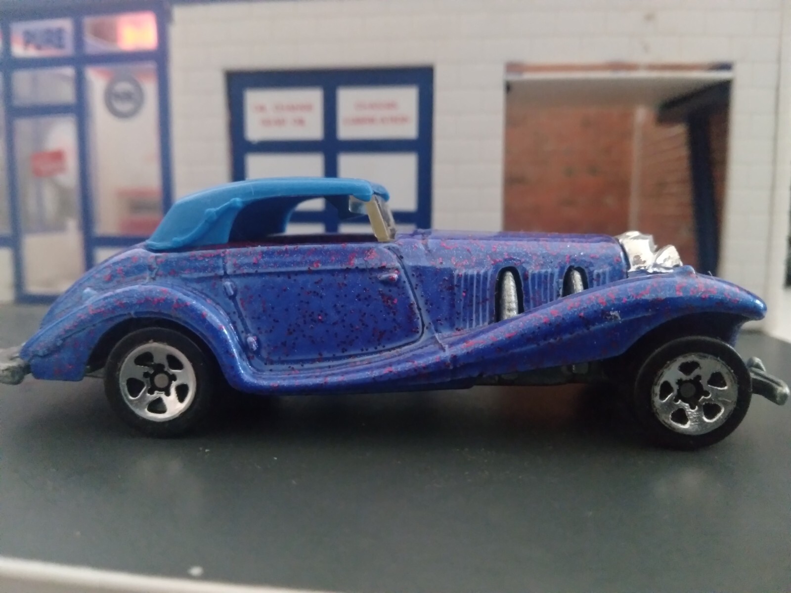 HOT WHEELS #164 Mercedes 540K Blue 5SP Loose