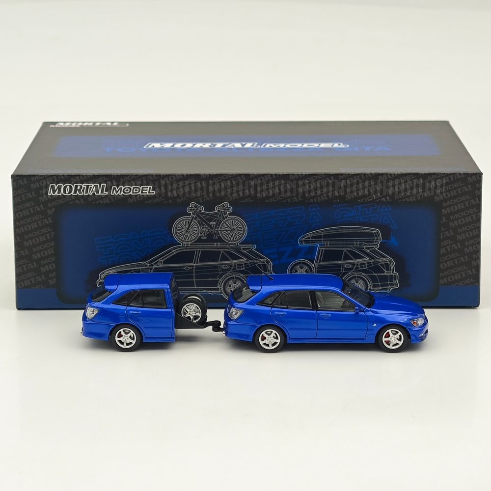 MORTAL 1:64 Scale Gita Elixir Trailer Set Diecast Car Models Blue