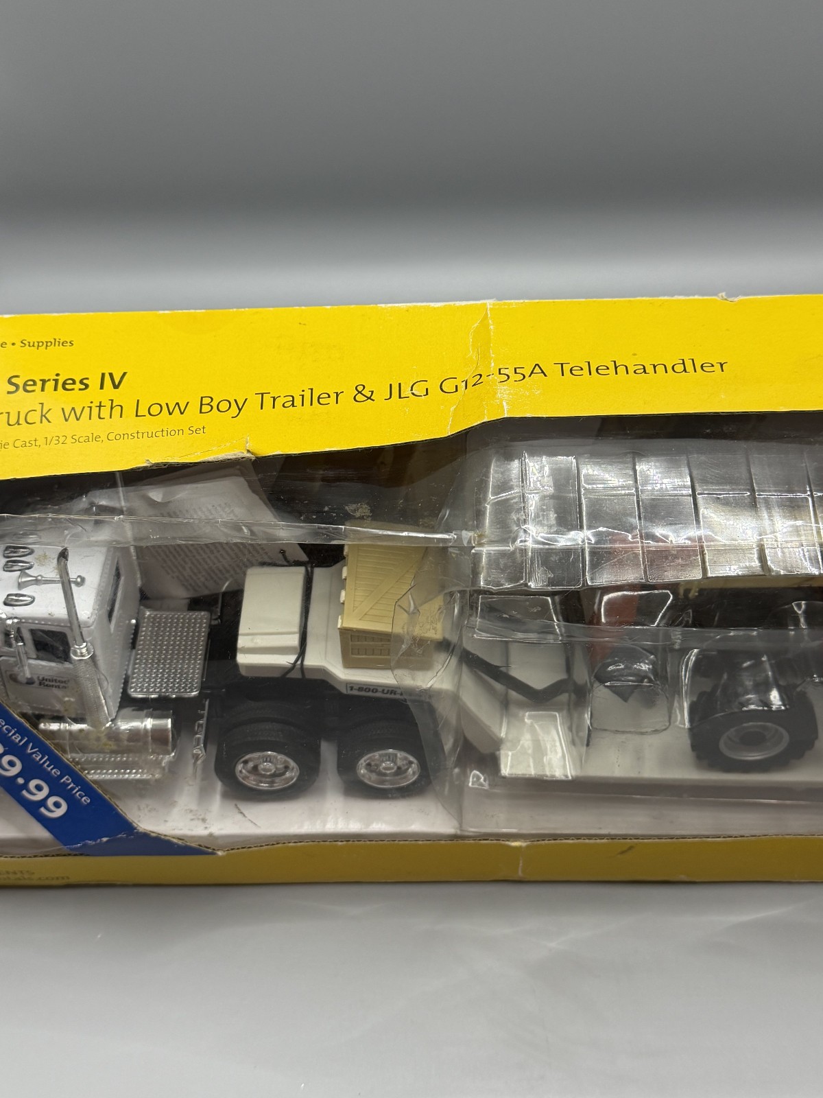 United Rentals Collector’s Series IV Peterbilt Truck with Low Boy Trailer & Tele
