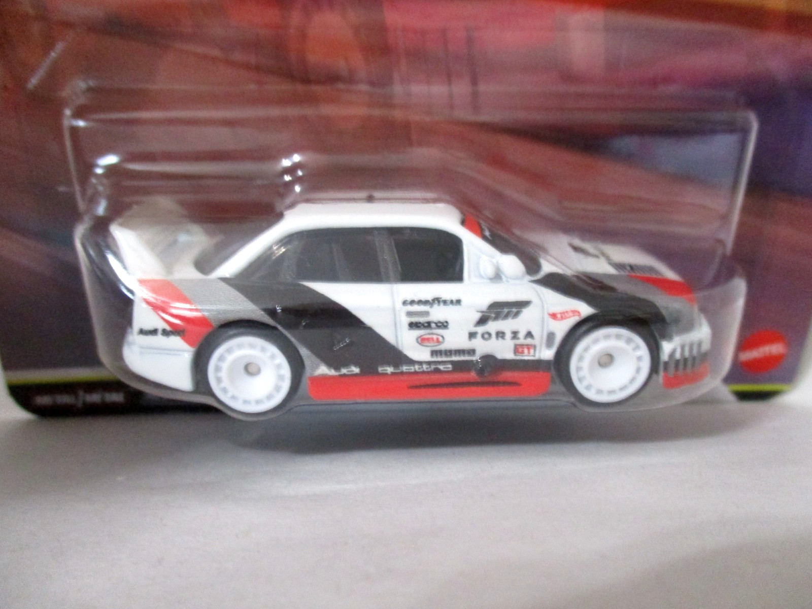 Hot Wheels Forza Premium Audi 90 Quattro in White 1:64 Rubber Tires