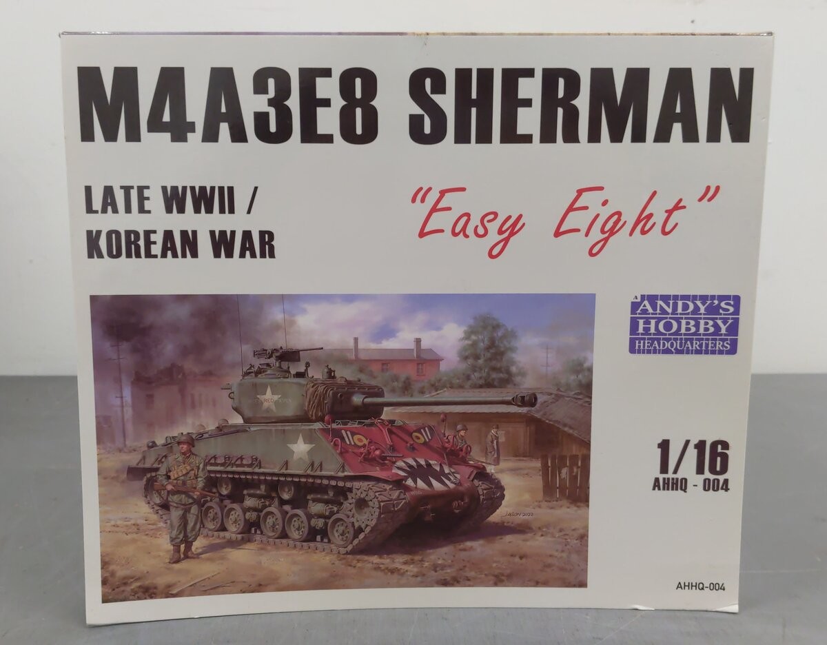 Andy’s Hobby Headquarters AHHQ-004 1/16 Scale M4A3E8 SHERMAN TANK Late Model Kit