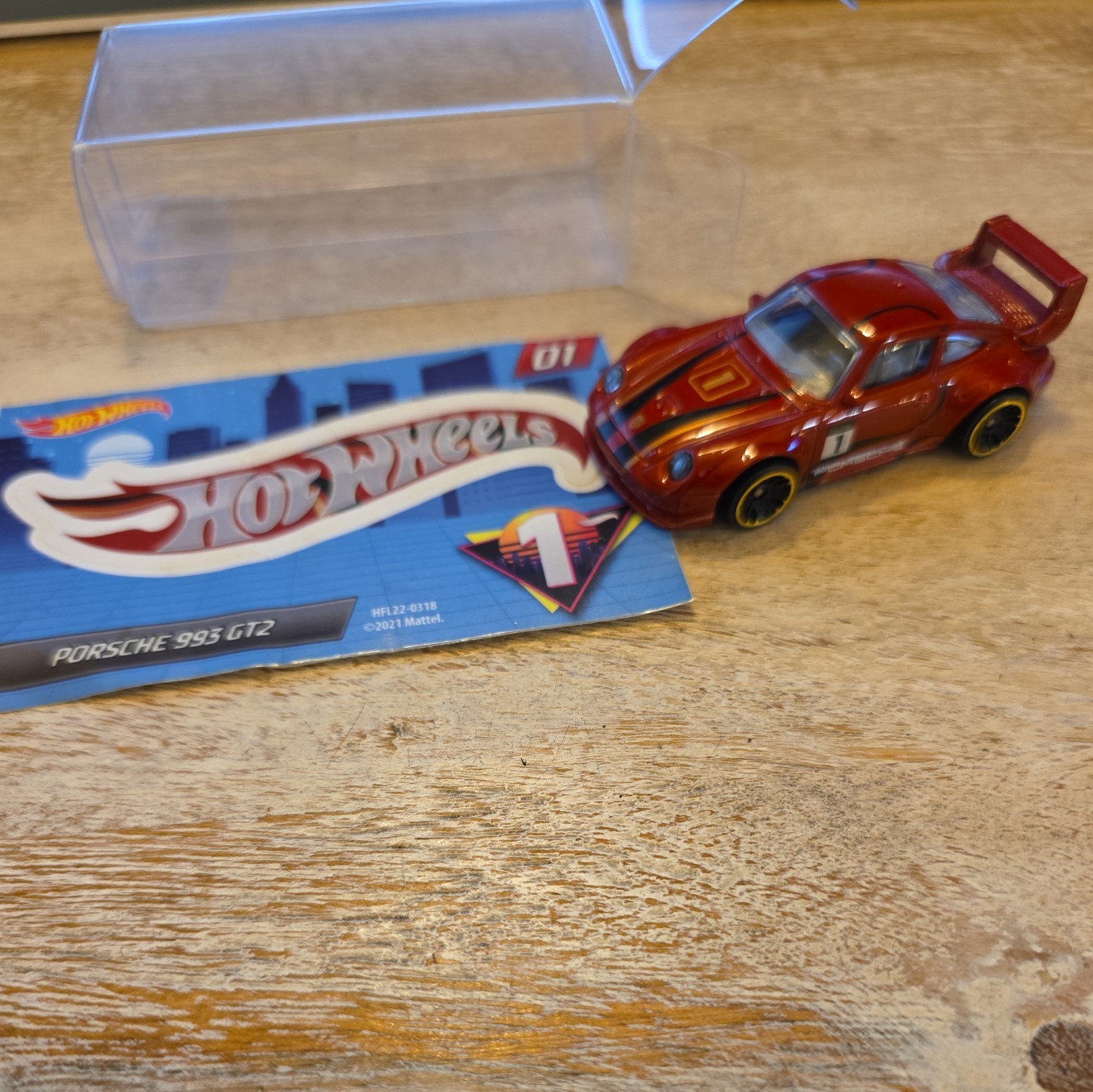 2022 Hot Wheels Mystery Models Series 1 – Red – Porsche 993 GT2 – Mint –