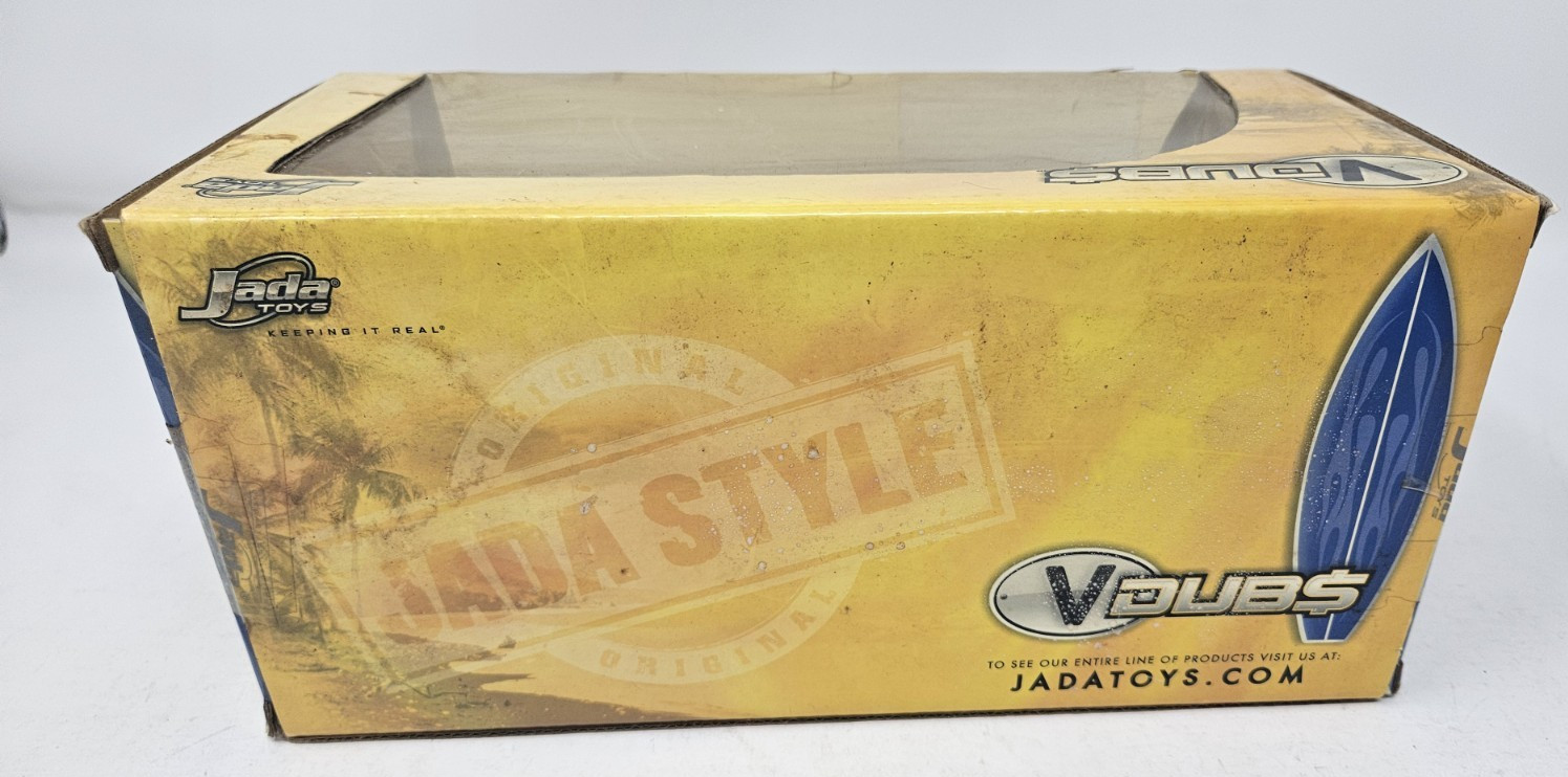 Jada Toys VDUBS Volkswagen Bus Pickup 1963 1:24 Diecast Black Tan – Box Damage