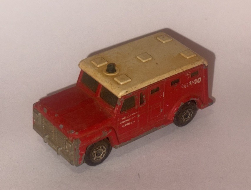MATCHBOX LESNEY SUPERFAST Loose Armored Truck #69 (Red) (Car Has Play Wear)