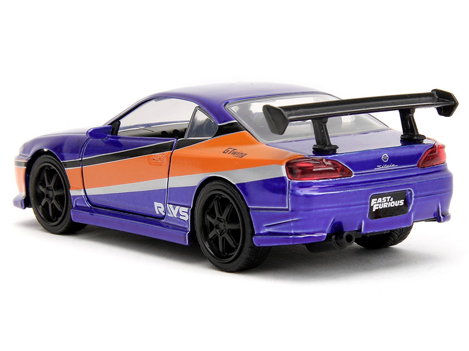 2001 NISSAN SILVIA S15 RHD BLUE “FAST & FURIOUS” 1/32 DIECAST CAR BY JADA 34446