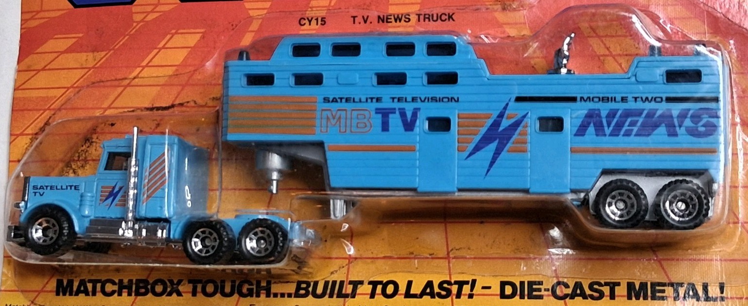 1981 Matchbox Convoy CY-15 Peterbilt MBTV TV News Vehicle sealed in original pkg
