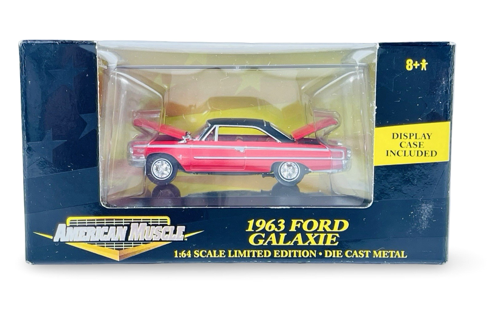 #32653 Ertl Red 1963 Ford Galaxie ~ 2001 1:64 Black Box Diecast