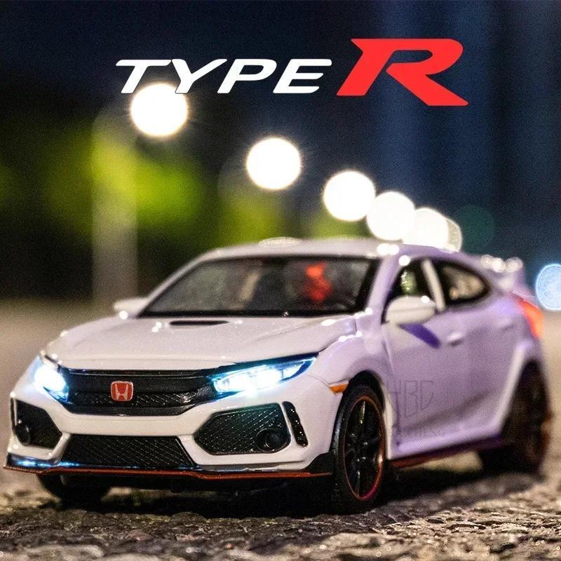 1:32 Honda Civic Type-r Diecast Car Model, Metal with Sound & Light, Toy Gift