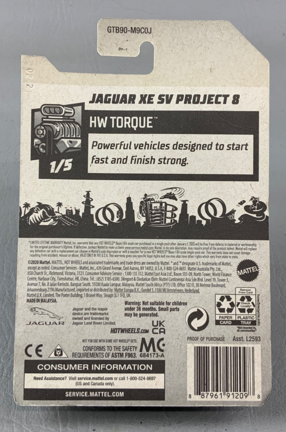 Hot Wheels – HW Torque – Jaguar XE SV Project 8 – Model #GTB90