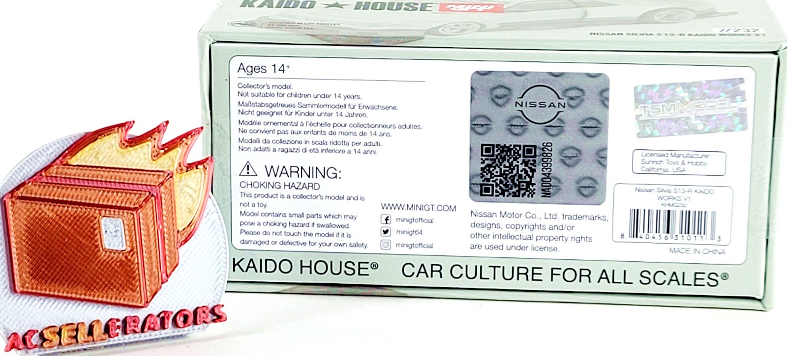 Kaido House x Mini GT Nissan Silvia S13-R Kaido Works V1 KHMG232 🟩 1/64