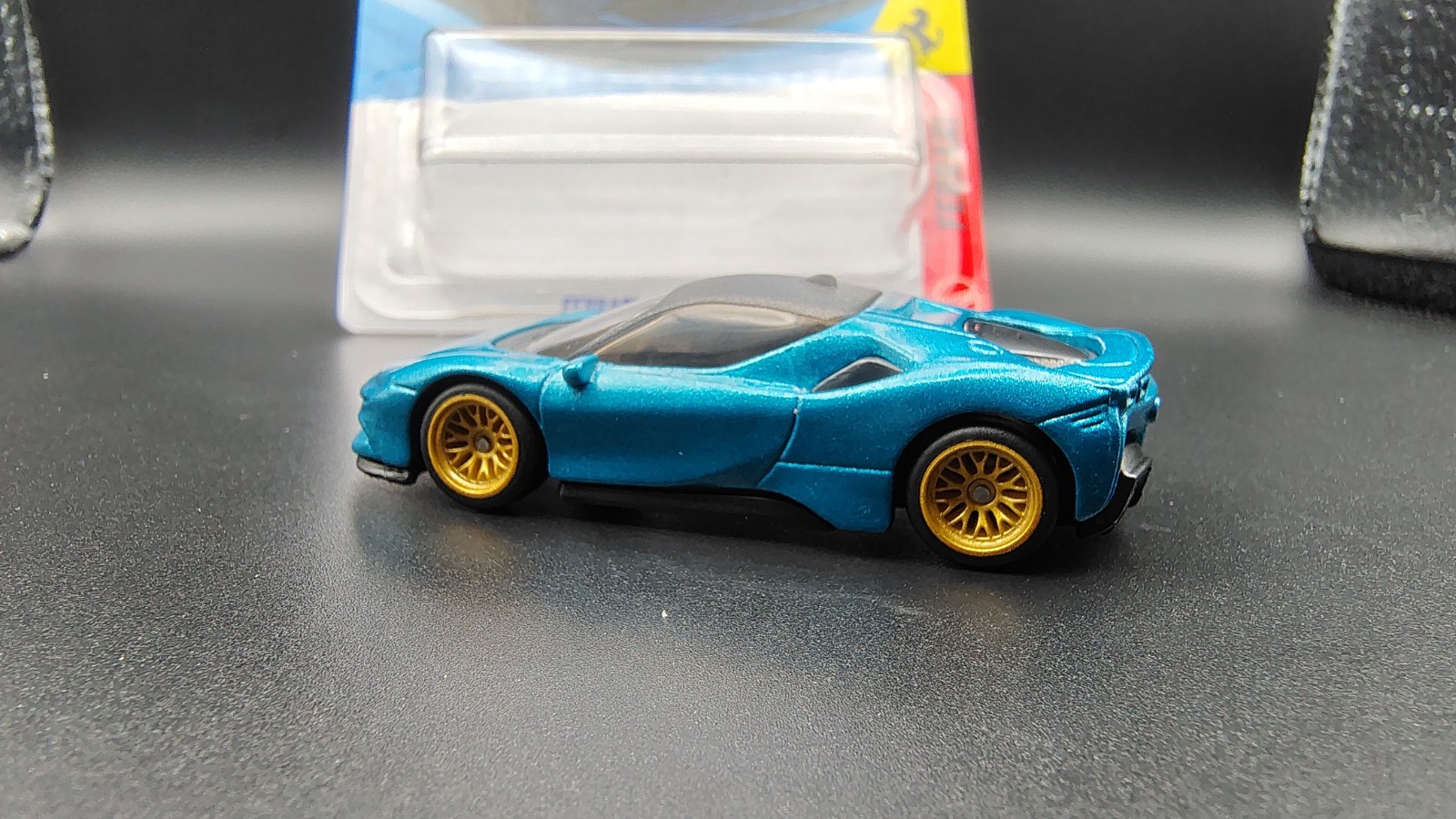 Custom Hot Wheel Ferrari 2 Pack SF90 12Cilindri Teal WSwap OOAK NoScalpCustoms