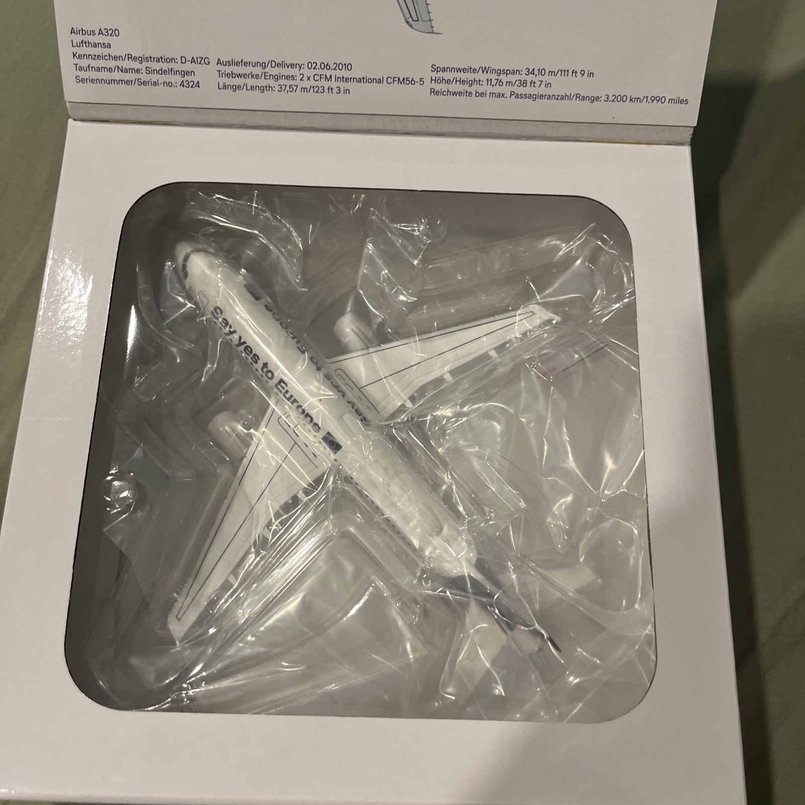 Lufthansa A320-200 Say Yes To Europe Herpa 1:200 D-AIZG Sindelfingen