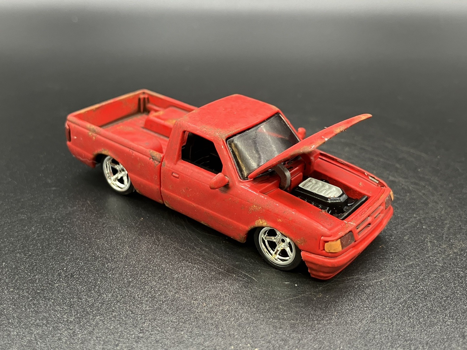 1995 Ford Ranger Pickup Truck Weathered Rusty Barn Find 1/64 Diecast Custom M2