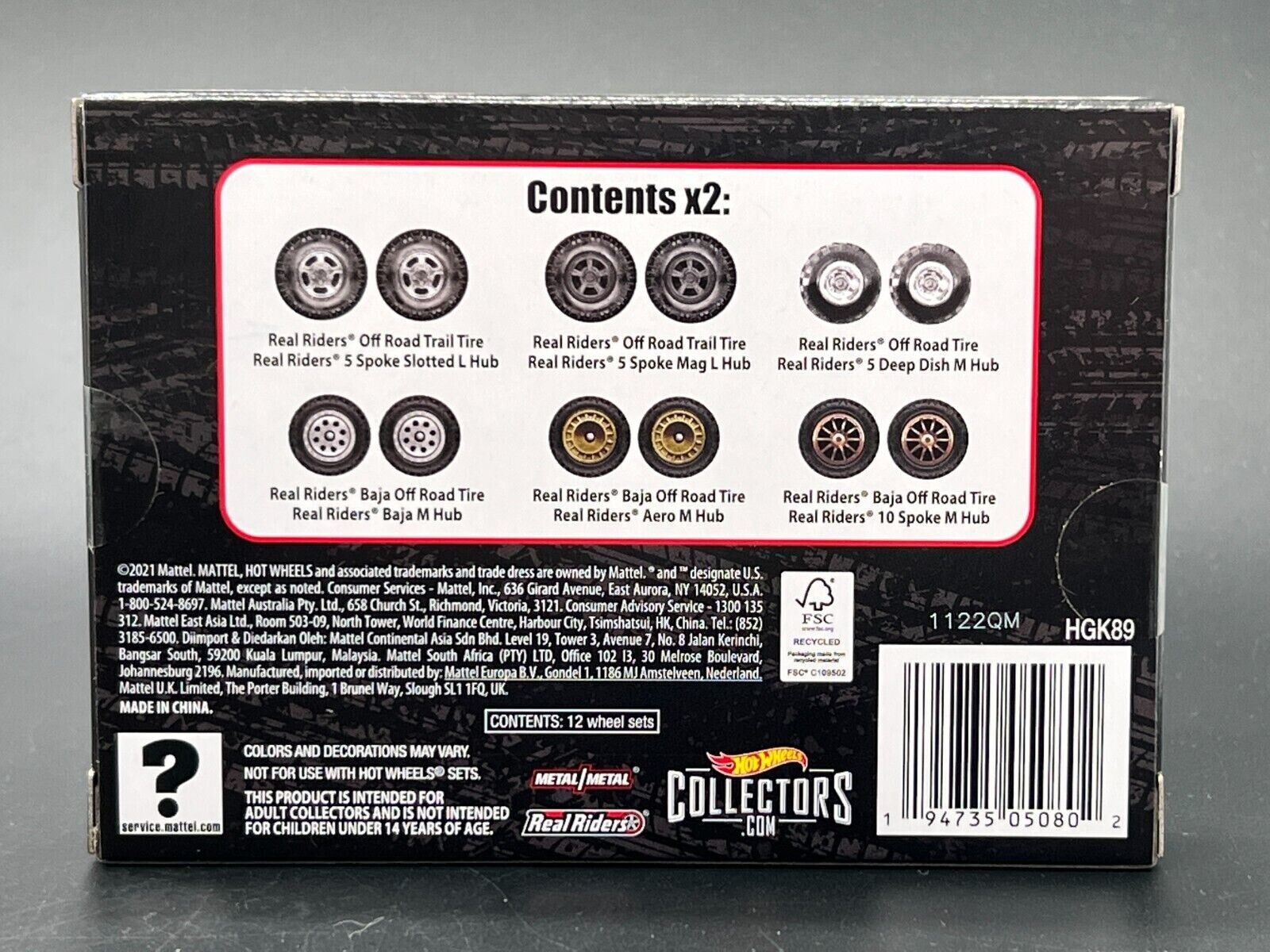 LOT OF 4 2022 HOT WHEELS RLC REAL RIDERS WHEEL PACK SETS – 1, 2, 3, 4