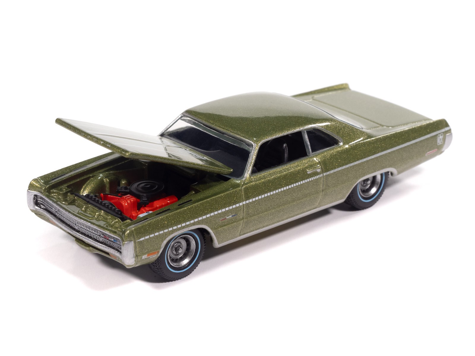 Auto World Vintage Muscle Amber Sherwood Poly 1971 Plymouth Sport Fury GT 1:64