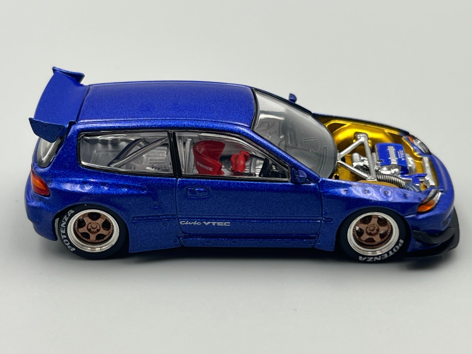 Honda Civic Type R EG6 Pandem Widebody Hatchback Engine Bay 1/64 scale Poprace