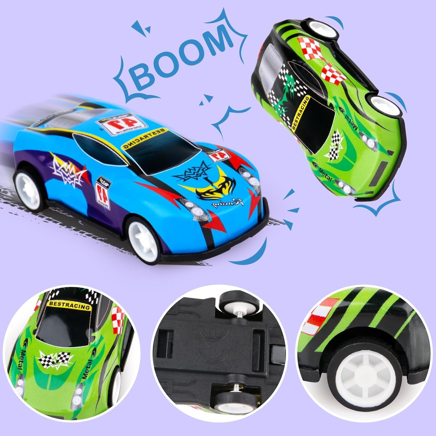 Mini Pull Back Cars for Kids Toddlers Child Party Favors Random Pattern