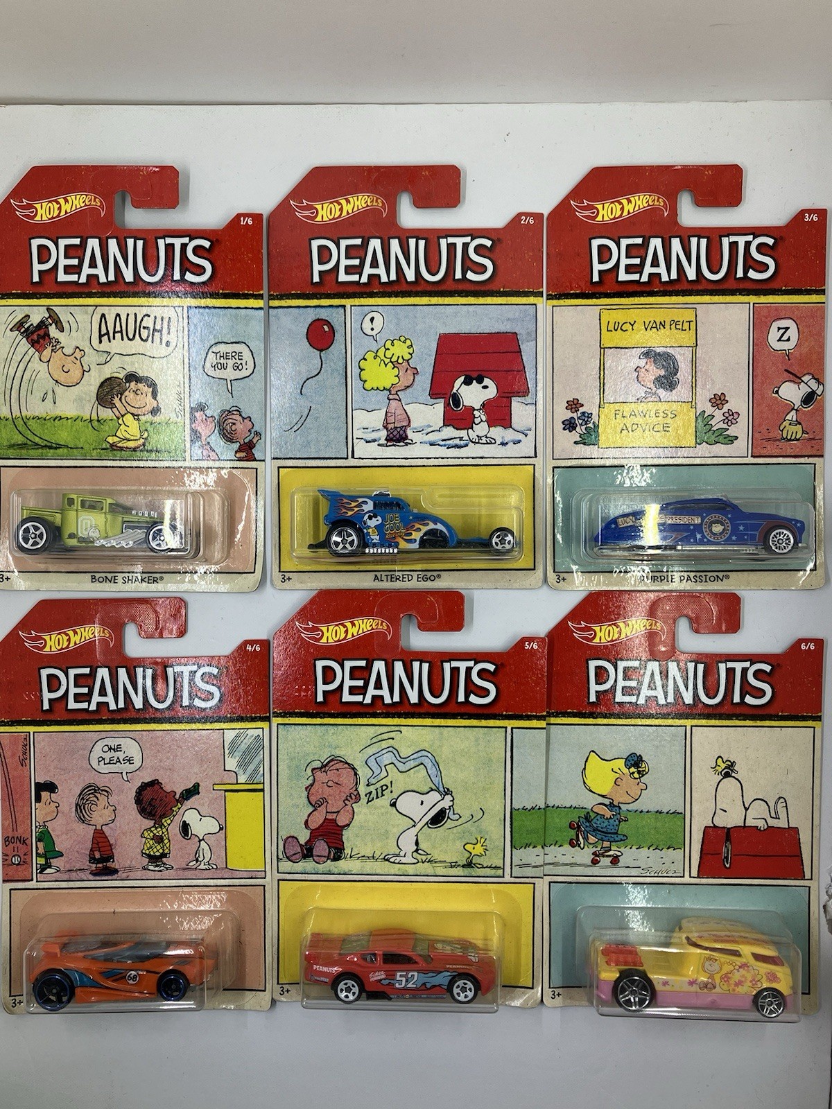 Hot Wheels – Peanuts – Complete Set of 6