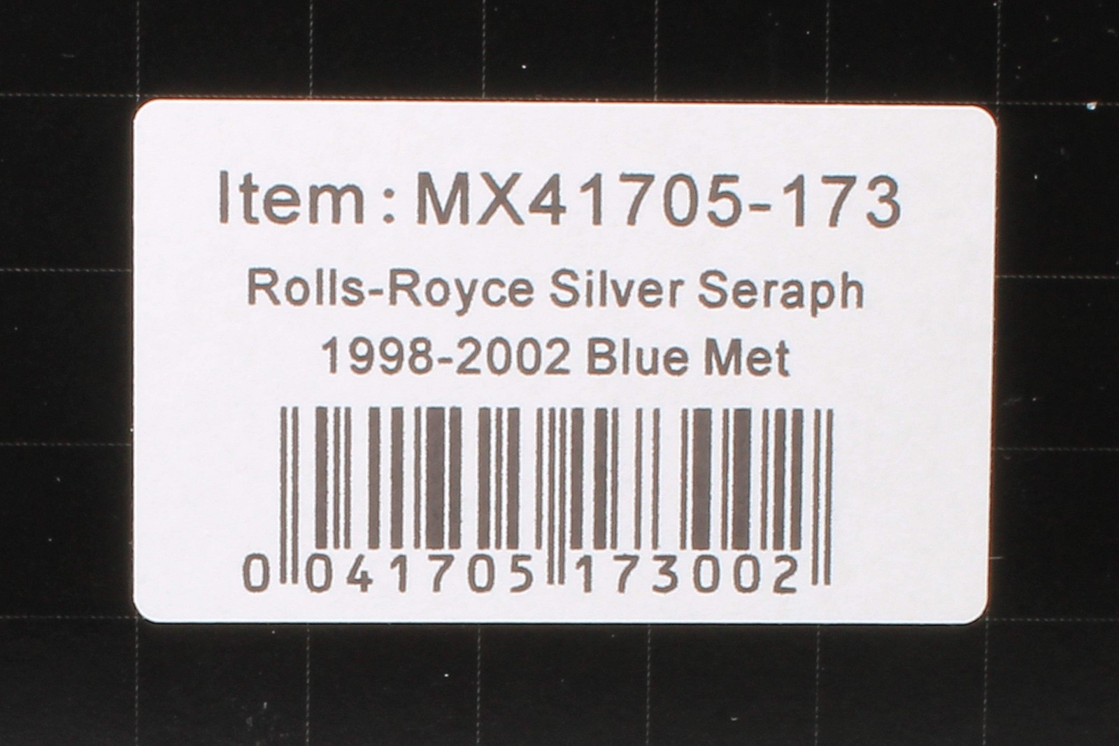 1998-2002 Rolls Royce Silver Seraph 1:43 Matrix Scale Models MX41705-173