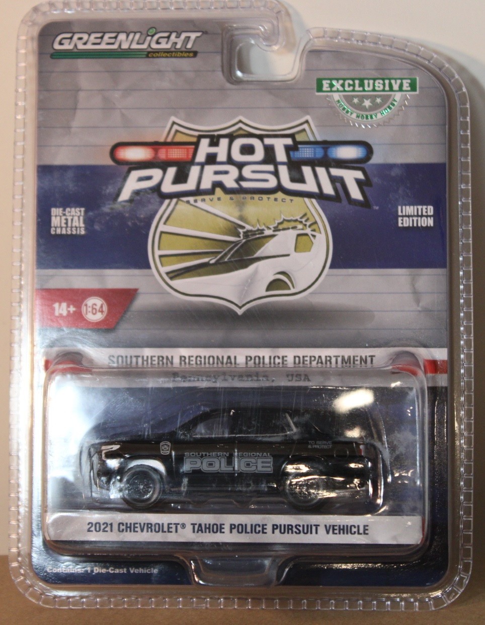 Chevrolet Tahoe Police Pursuit Vehicle 1:64 Southern Regional Greenlight 30342