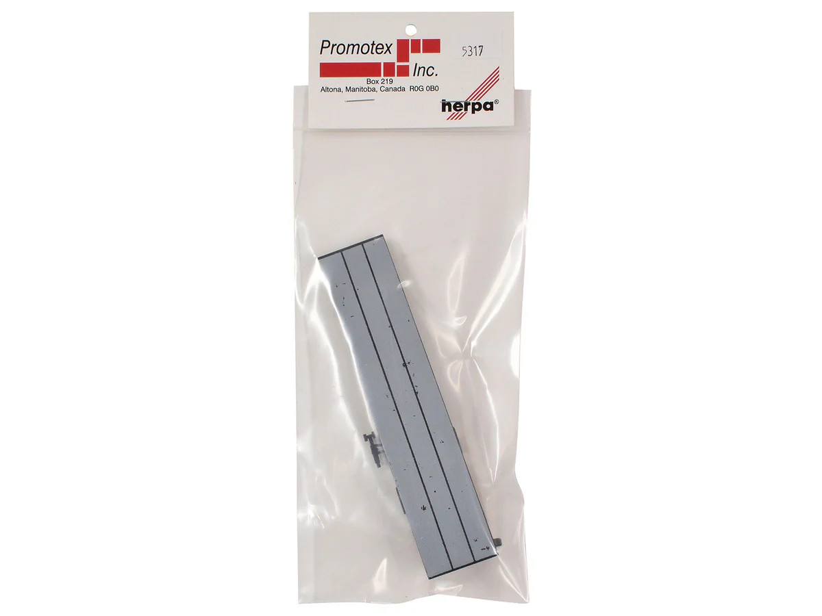 40ft 3-Axle Flatbed Trailer Gray Top 1/87 (HO) Plastic Model by Promotex