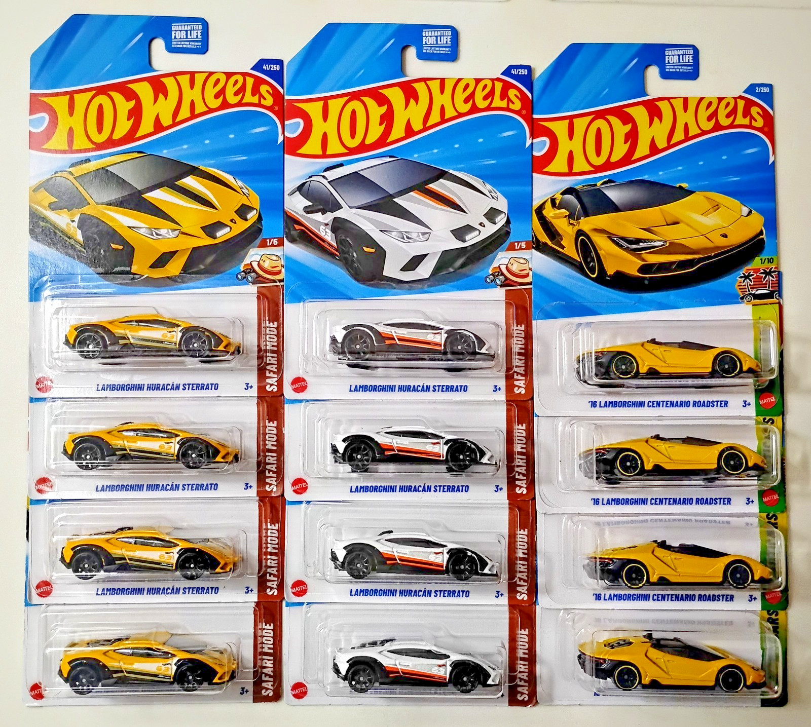 2025 Hot Wheels Lot 12 Lamborghini Huracan Sterrato ’16 Centenario Roadster