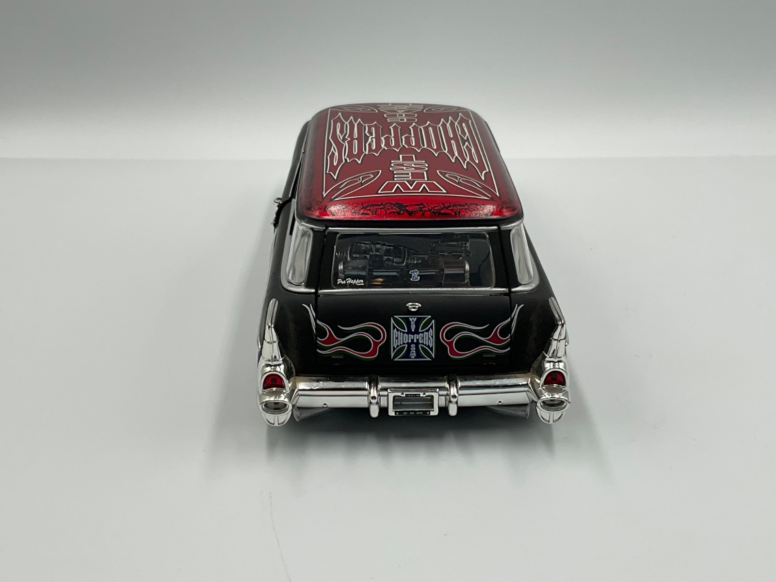 WEST COAST CHOPPERS 1957 CHEVY NOMAD LOWRIDER – MATTE BLACK – 1/24 SCALE – NICE!