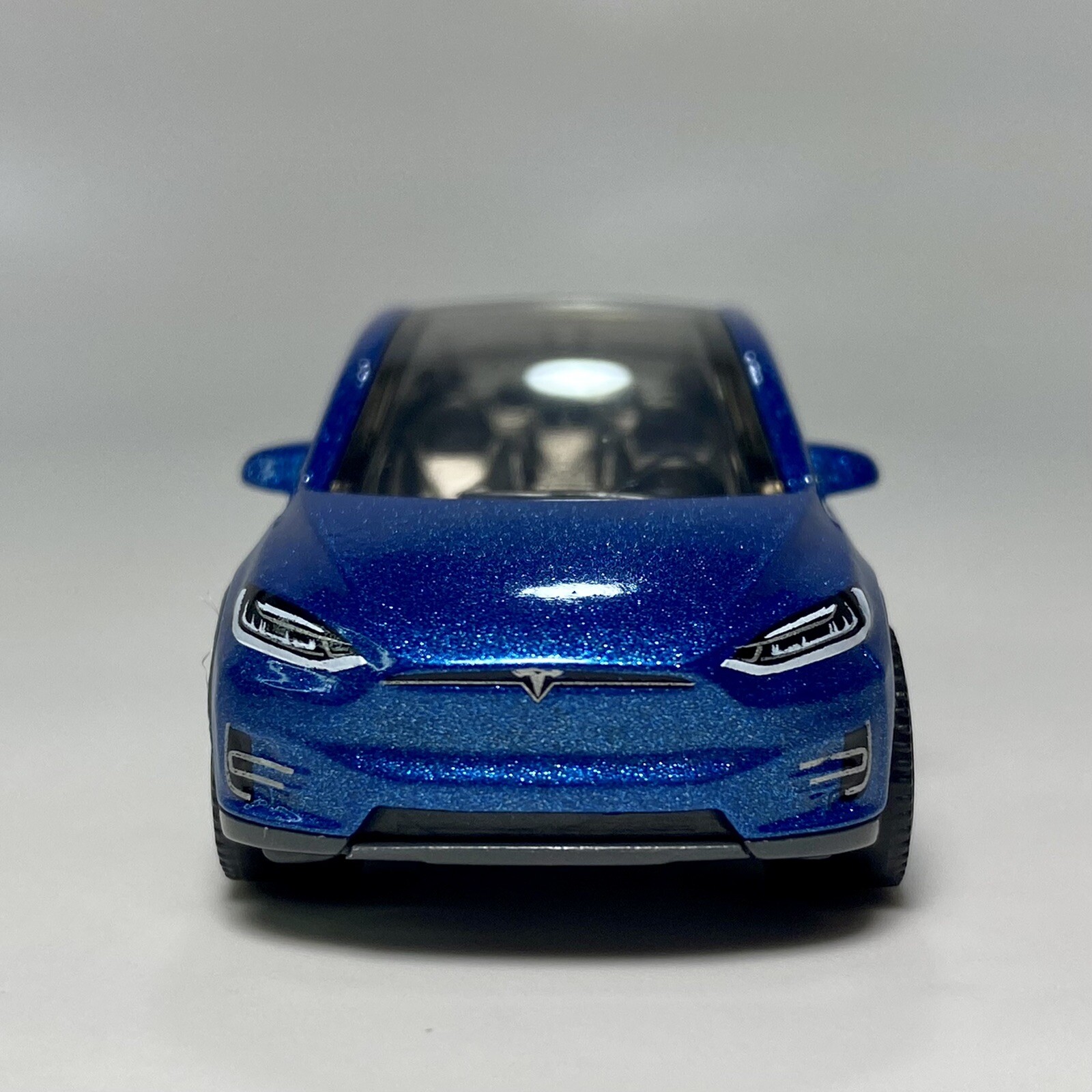2020 Tesla Model X Blue 1:64 Scale Diecast Diorama Model Car #53