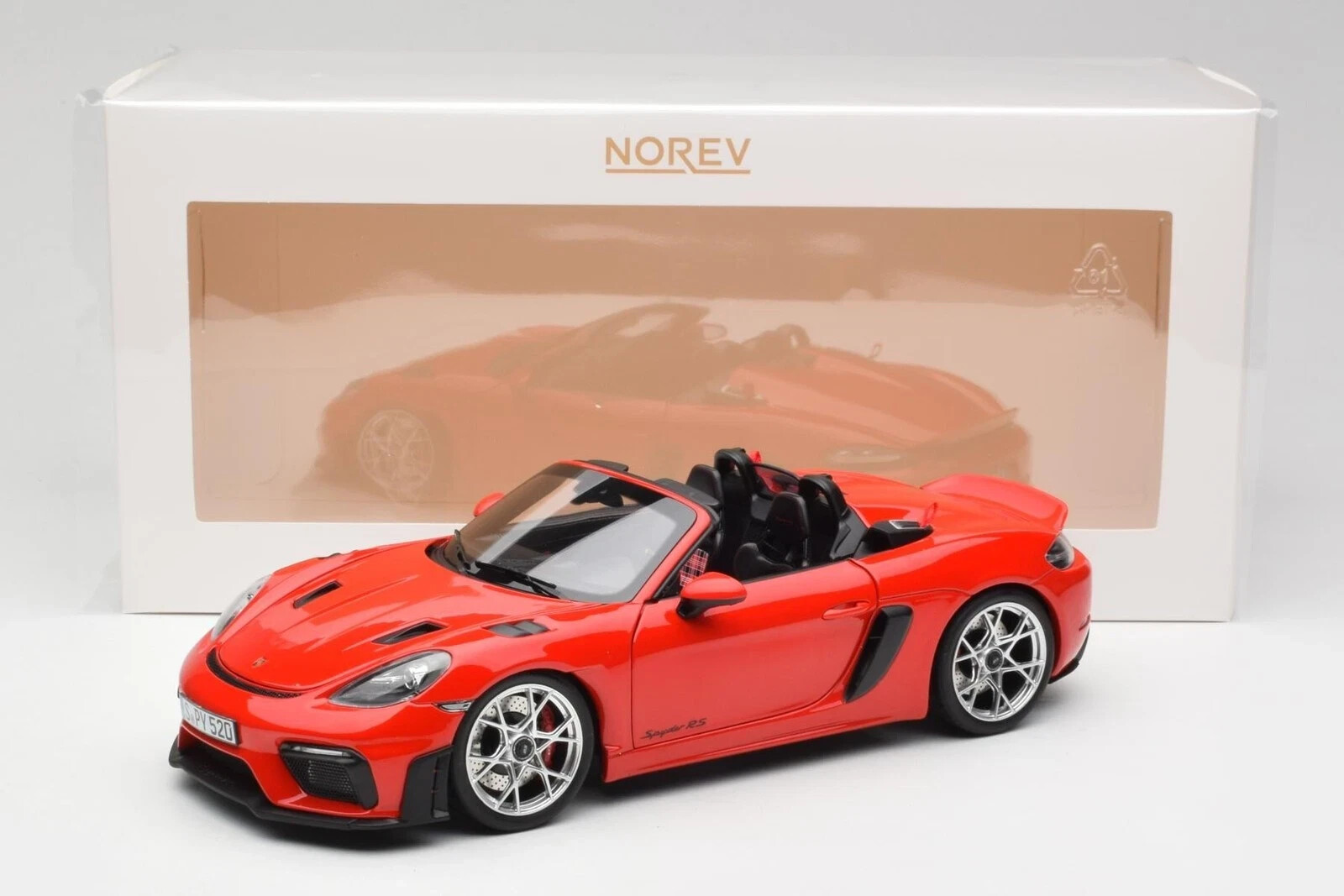1/18 Porsche 718 982 Spider RS Weissach Red Diecast Model Car By Norev 187271