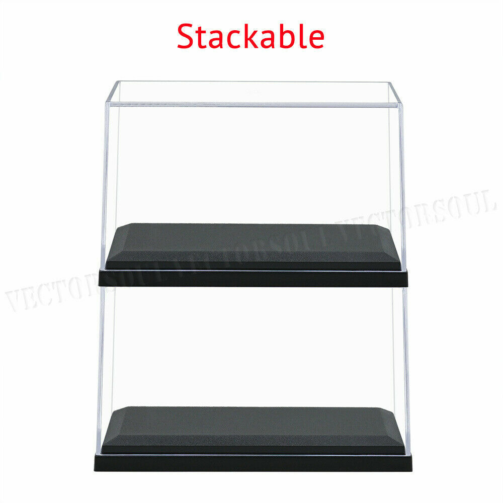Small Clear UV Acrylic Plastic Display Box Case Dustproof Protection Toy Decor