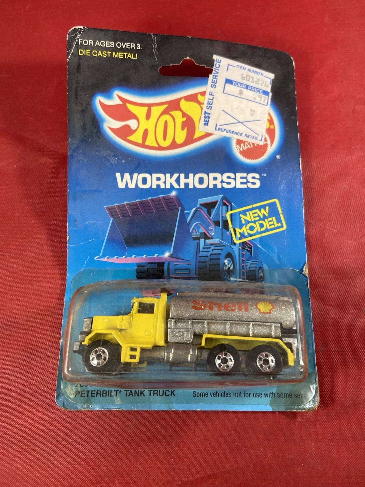 Hot Wheels Workhorses Peterbilt Tank Truck 1988 Mattel NEW Shell