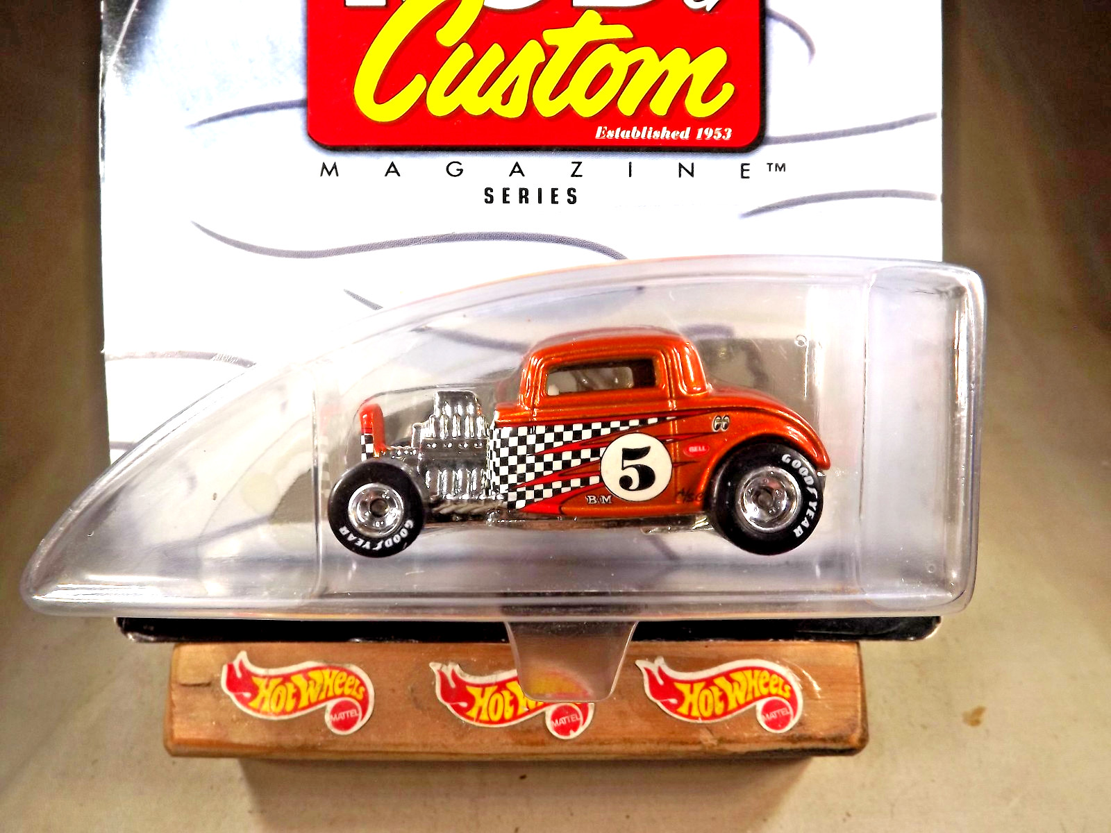 2002 Hot Wheels 100% Rod & Custom Series 1/4 ’32 FORD Orange w/Real Riders GDYR