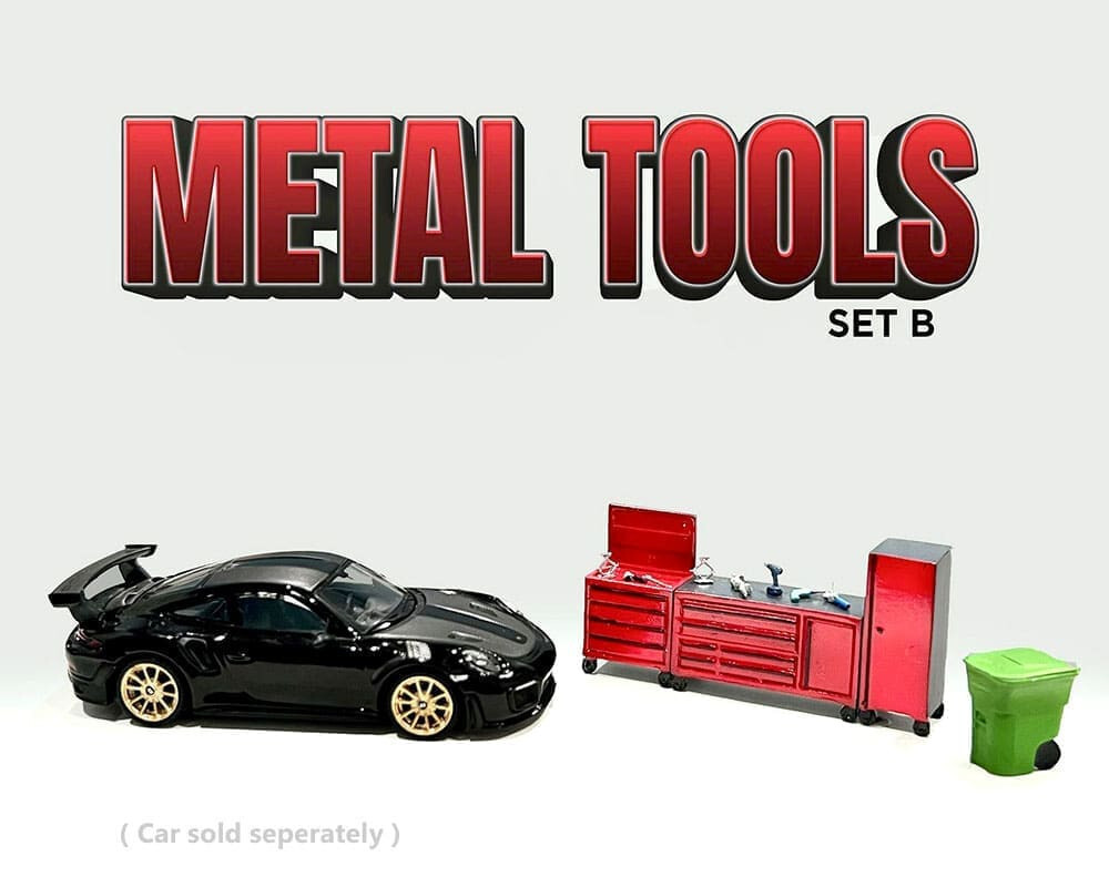 American Diorama 1/64 METAL TOOLS Set B Garage Accessories Die Cast