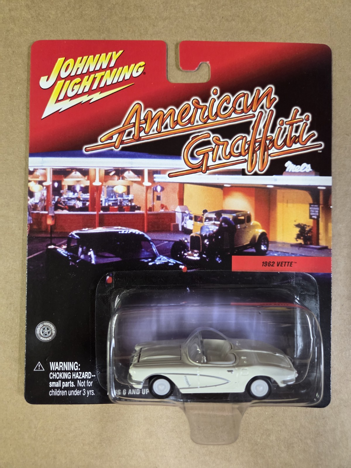 Rare Johnny Lightning American Graffiti WHITE LIGHTNING 1962 Vette. Chase. J-21