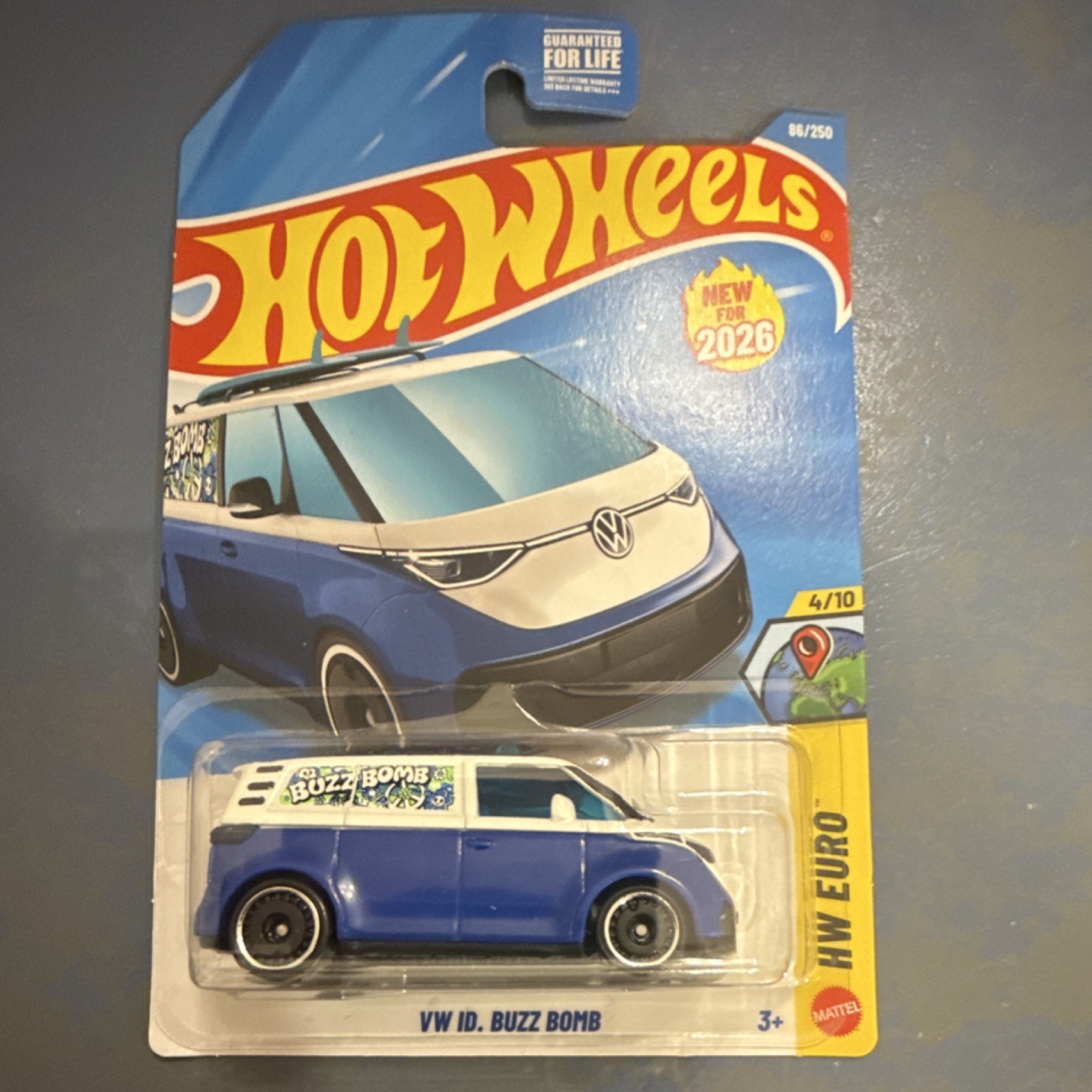 Hot Wheels VW ID. Buzz Bomb HW Euro 1:64 Blue/White Diecast Van 2026 Unopened