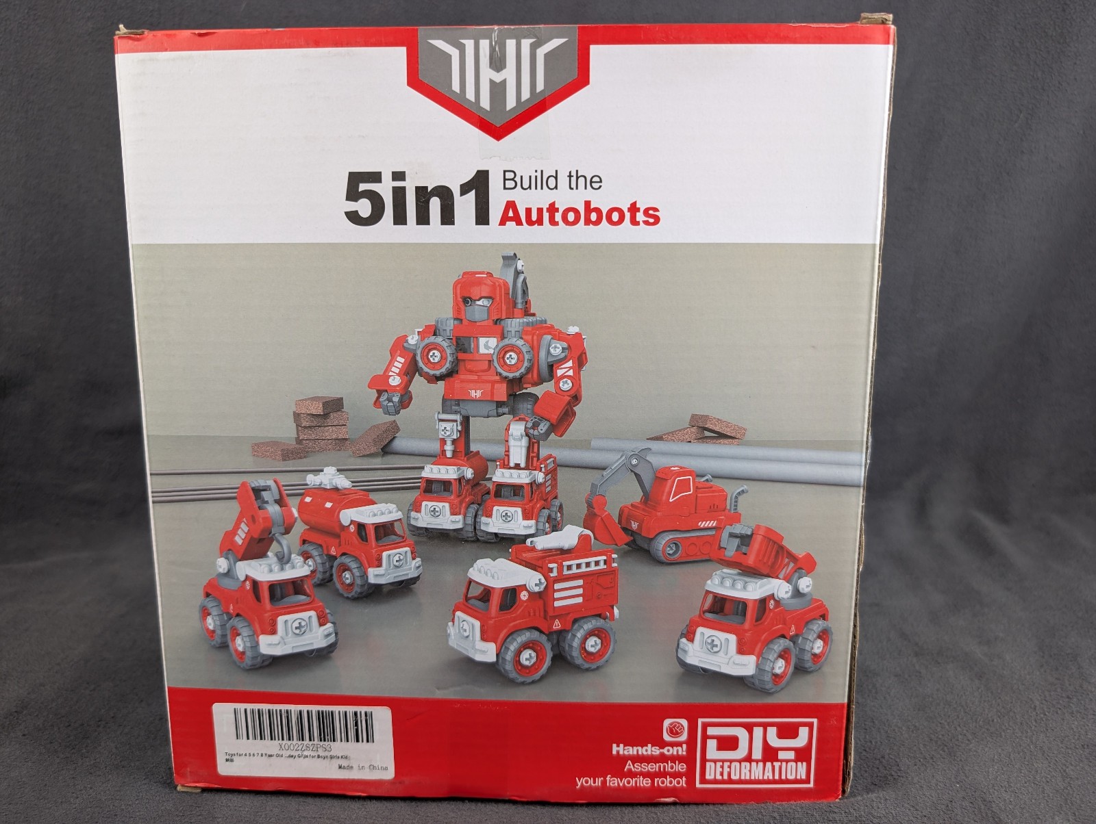 NEW 5-in-1 Build The Autobots Robot Toys DIY Transformer TOYABI GV408 Fire Truck