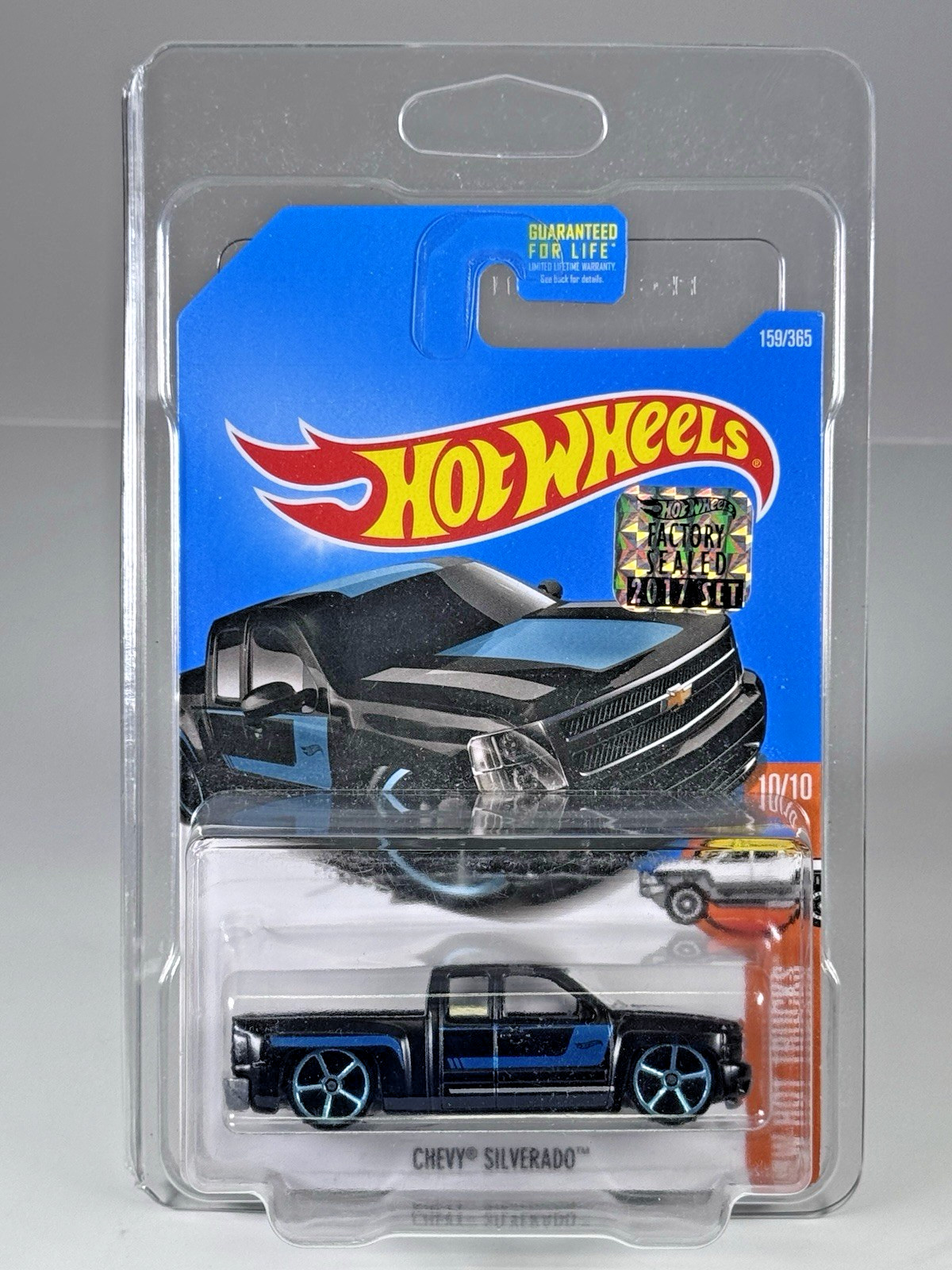 Hot Wheels Chevy Silverado Black HW Trucks 10/10 Factory Sealed Sticker