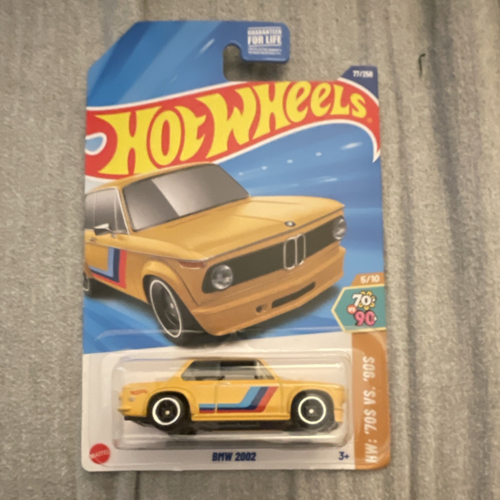Hot Wheels BMW 2002 1:64 Diecast Blue and Yellow Cars