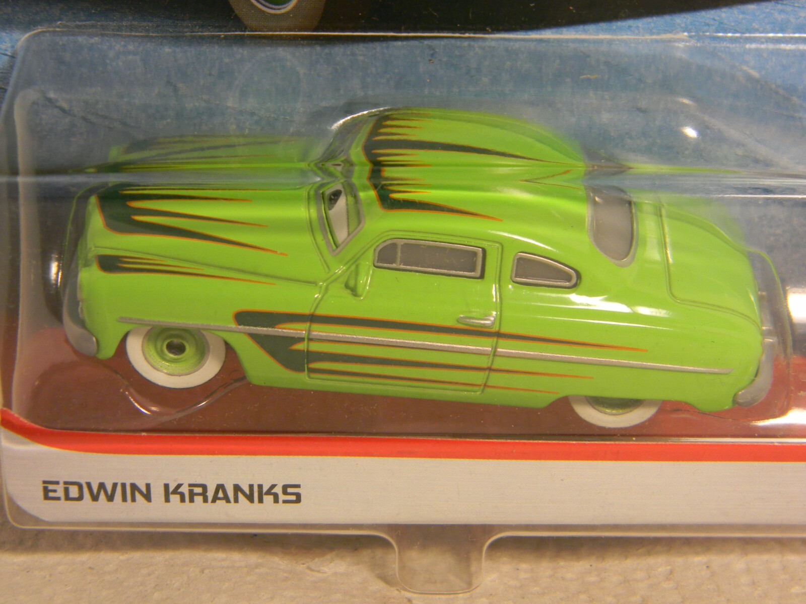 2020 Disney Pixar Cars, “Edwin Kranks” Green, New, Unopened, Blister Package