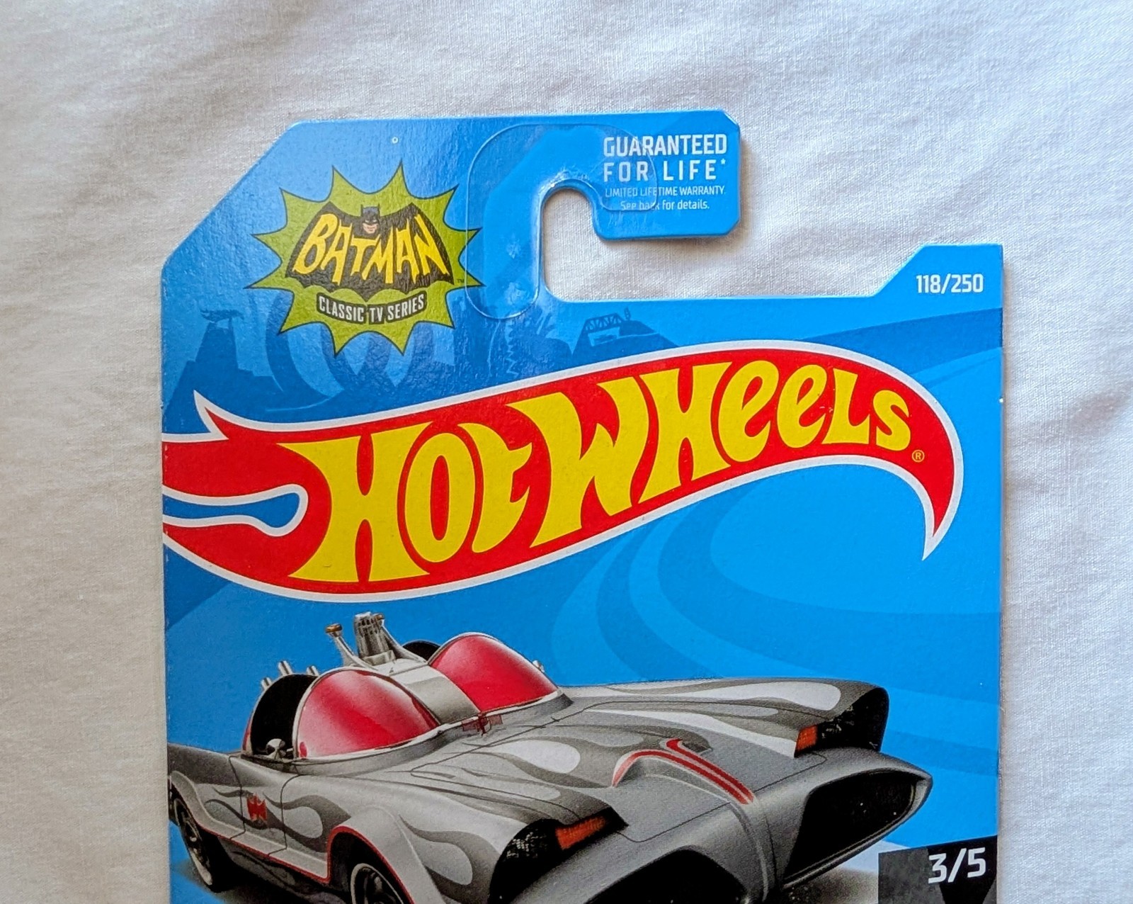Hot Wheels Classic TV Series Batmobile Silver 2019 HW Batman 3/5 118/250 FYB90