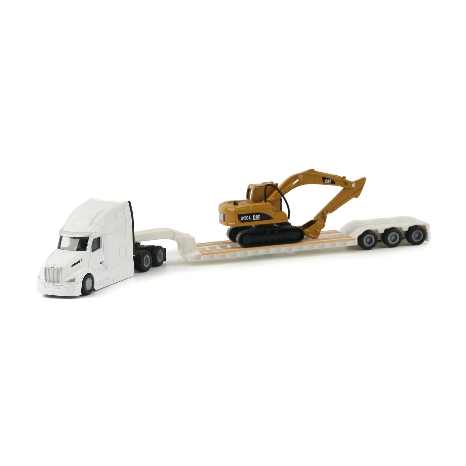 Diecast Masters Peterbilt 579 Tractor Trailer & CAT 315C Excavator 1:87 84423