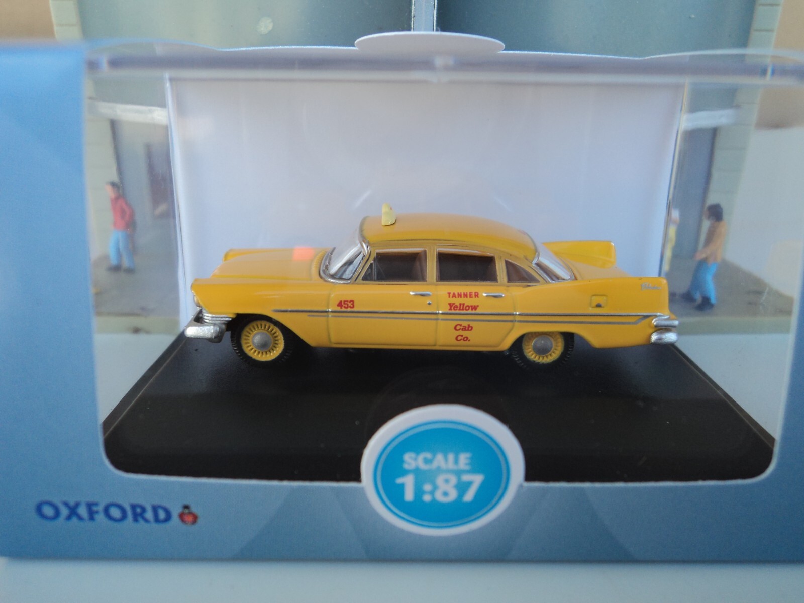 Oxford 1959 PLYMOUTH BELVEDERE Taxi Tanner Yellow Cab 1/87 HO diecast