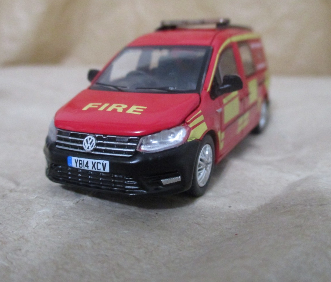 ERA Car #51 Volkswagen Caddy Maxi U.K Fire Dept Van 1:64 diecast Rubber Tires