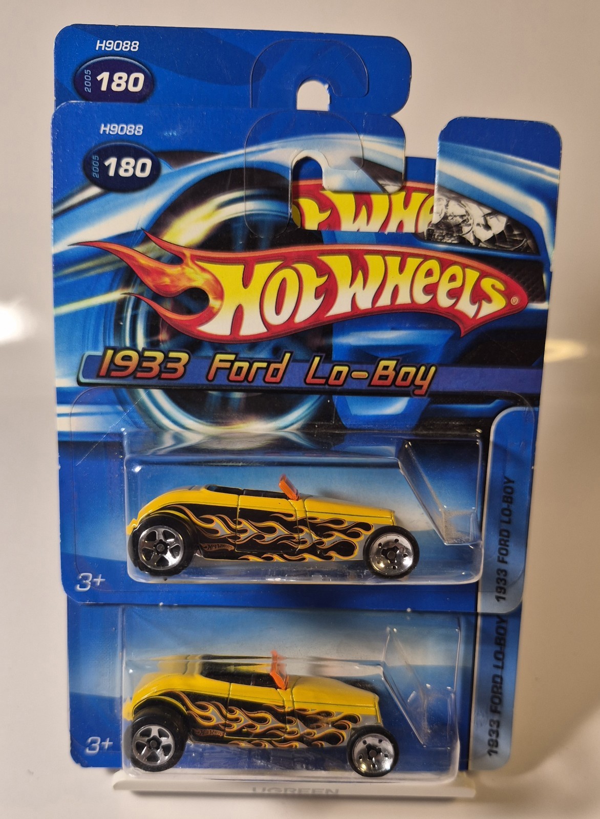 🌟BOTH! HotWheels 2005 1933 Ford Low Boy, Reg & Short Card, 👀 W/ Protector‼️