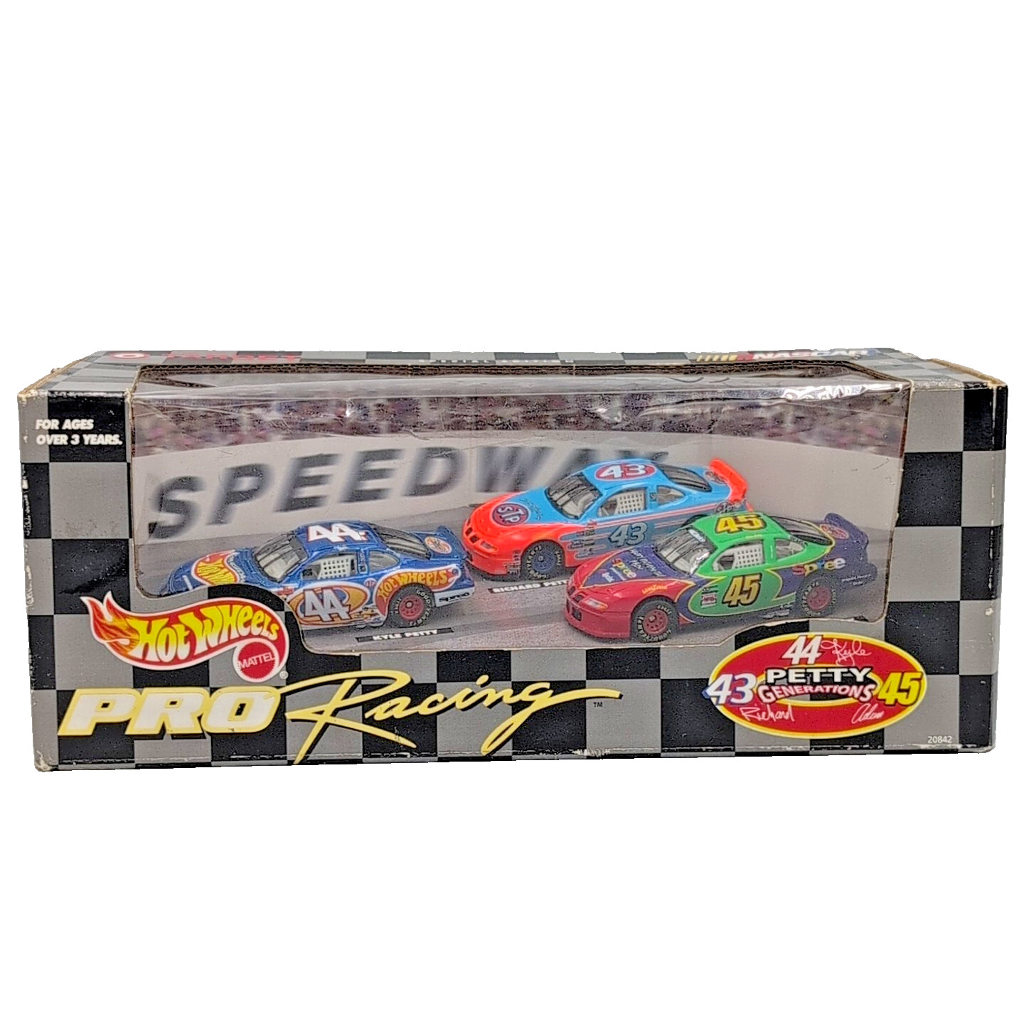 Autographed 1998 Hot Wheels Petty Generations 3 Car Set Richard, Kyle, & Adam