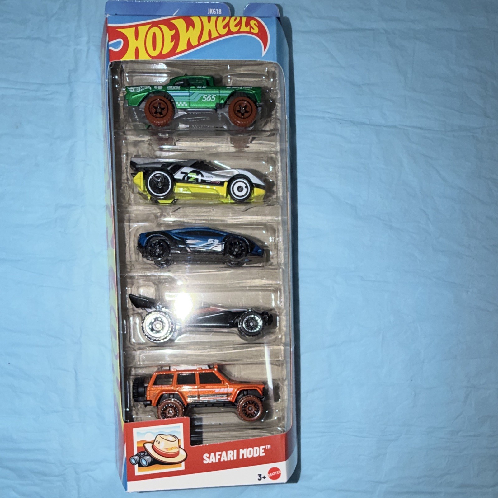 Hot Wheels Safari Mode 5-Pack 1:64 Diecast Cars Set, Unopened Box