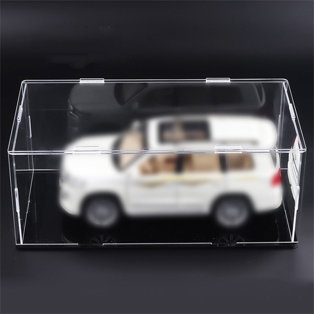 1-6x Acrylic Model Car Display Case 1:24 Display Box for Dustproof Showcase