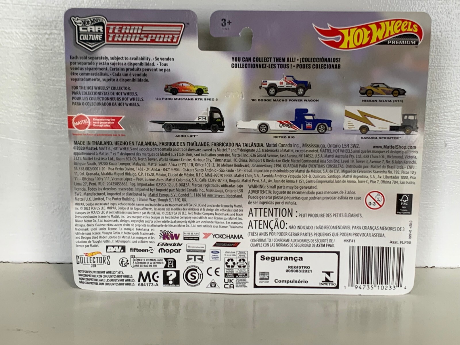 HOT WHEELS TEAM TRANSPORT #52 NISSAN SILVIA (S13) ON SAKURA SPRINTER REAL RIDERS